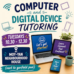 Tutor helping with a tablet