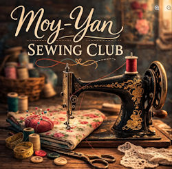 People sewing together at tables